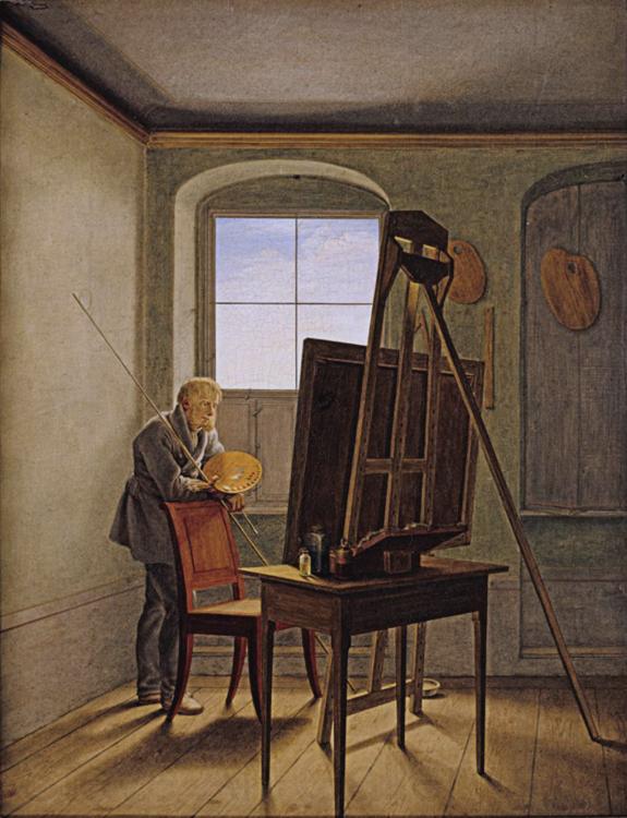Georg Friedrich Kersting Friedrich in his Studio (mk10) Norge oil painting art